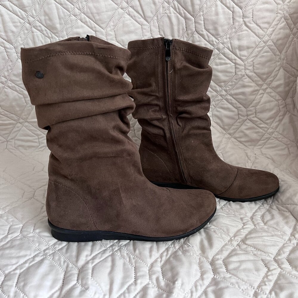 Brown Bussola slouch boots